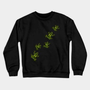 Frogs on the move - frog migration Crewneck Sweatshirt